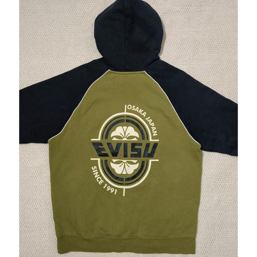 (1061) EVISU 福神 帽T 胸圍116 衣長71 1EAHTM9W316XX-細節圖8