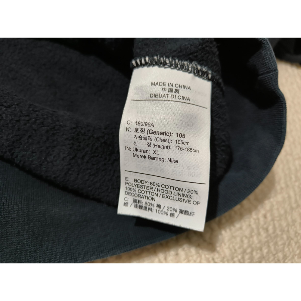 (1192) NIKE 帽T 胸圍120 衣長69 DC3937 010-細節圖6
