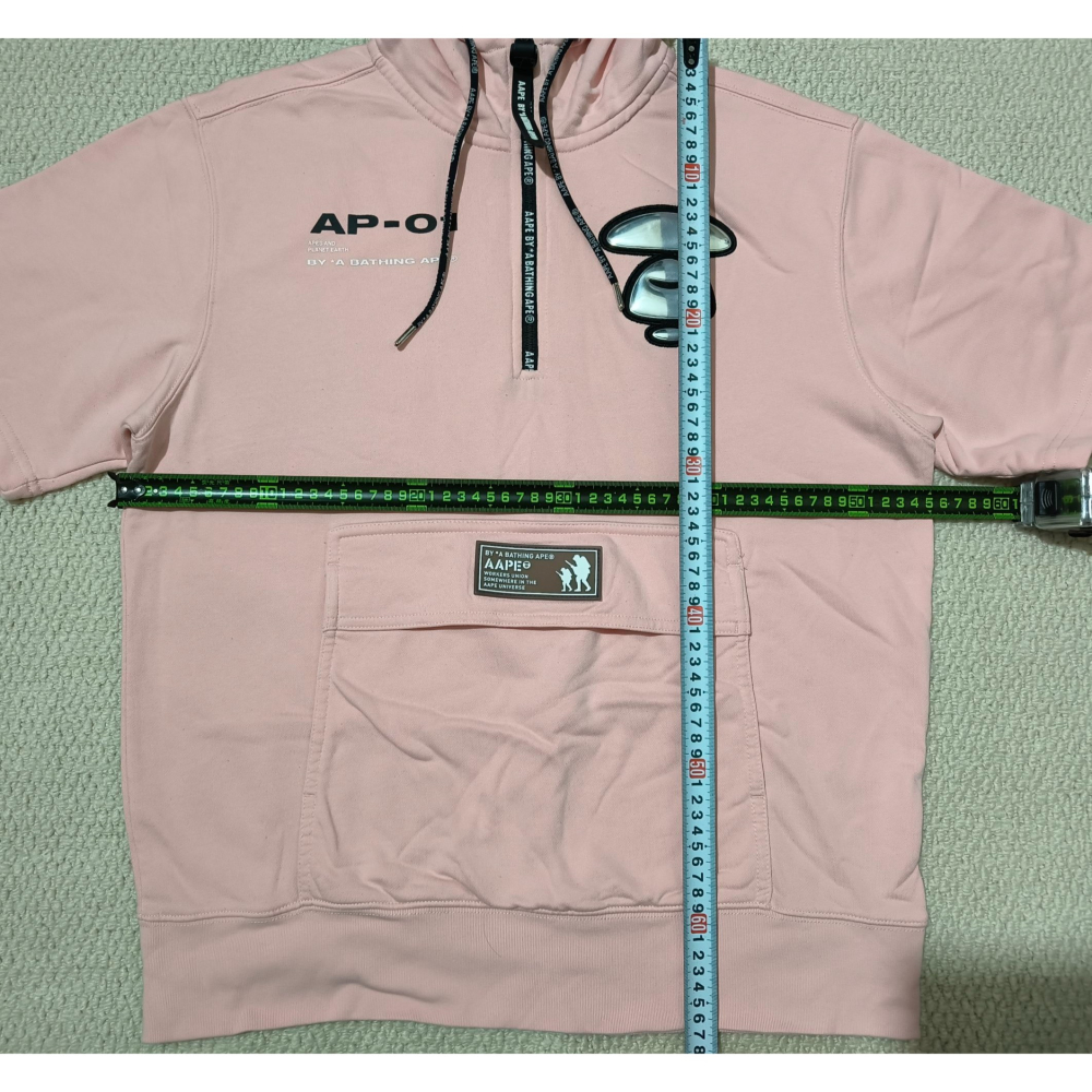 (1227) AAPE 短袖上衣 帽T 胸圍110 衣長67-細節圖2