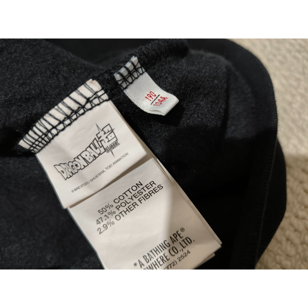 (1374) AAPE 七龍珠 帽T 胸圍124 衣長72-細節圖6