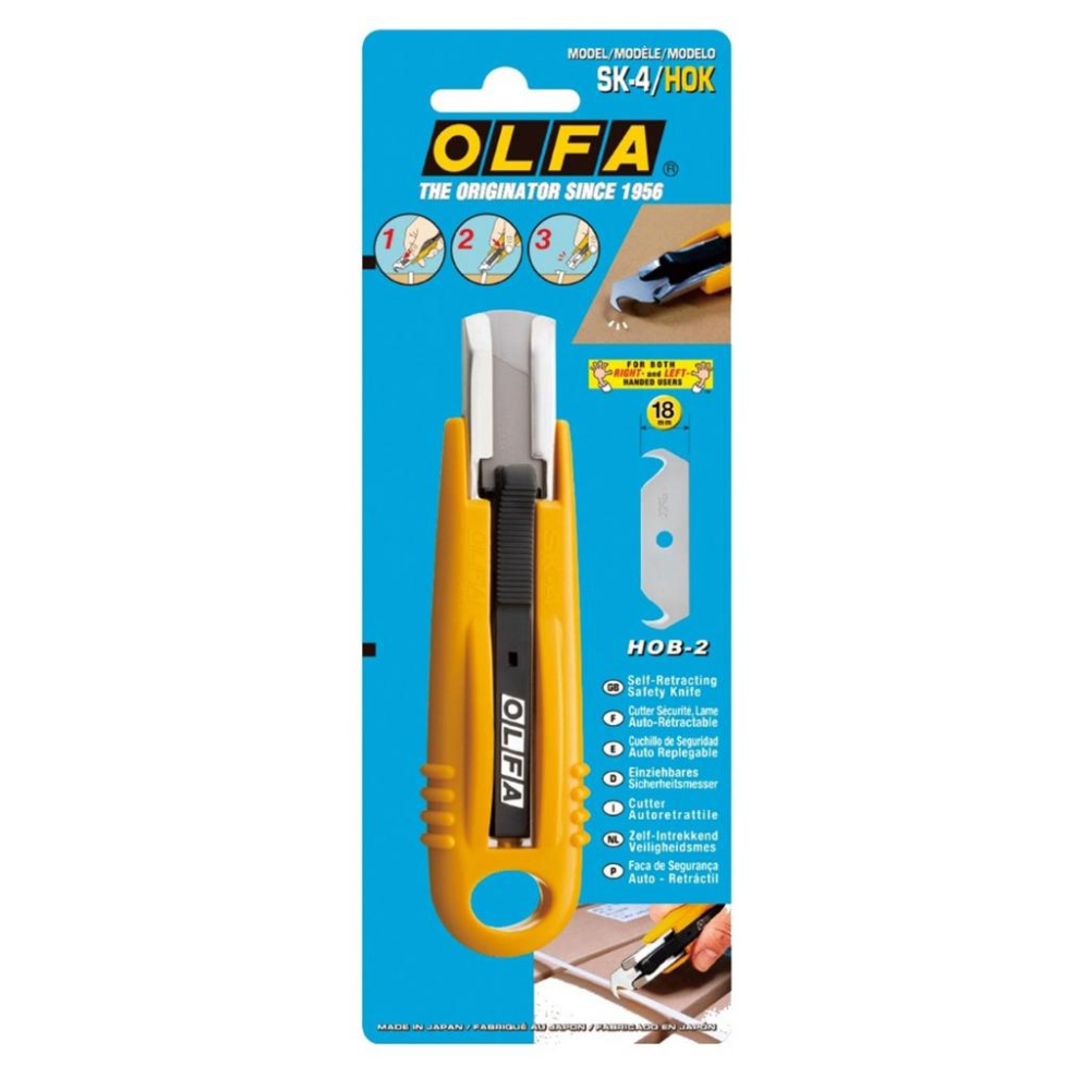 日本 OLFA 美工刀 安全工作刀 自動彈回刀片硬紙板 木工 地毯 壁紙 SK-4 / HOK 拆除打包帶 電纜剝皮-細節圖2