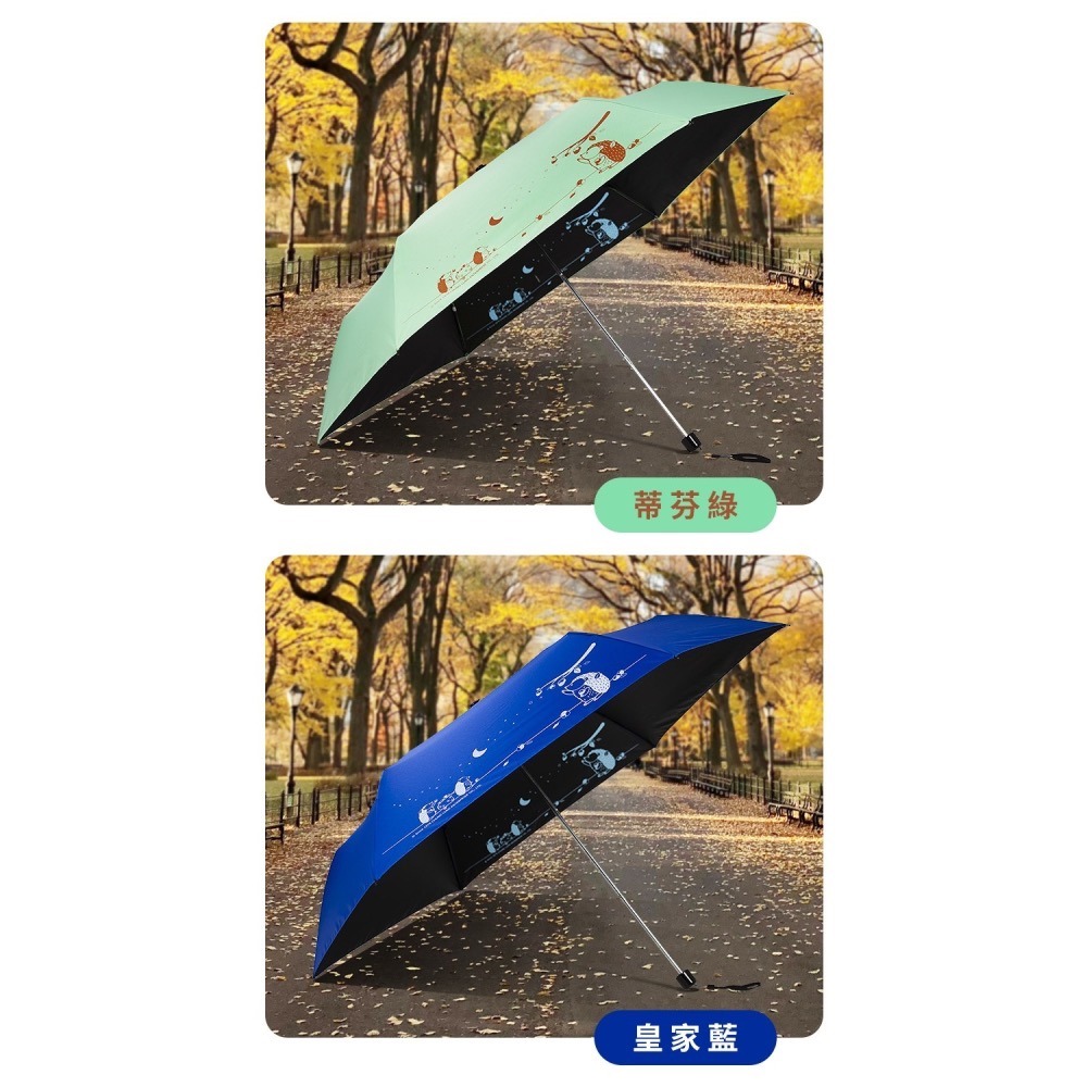 雙龍牌文創＿刺蝟星月雙面黑膠晴雨手動折傘 22吋-細節圖5