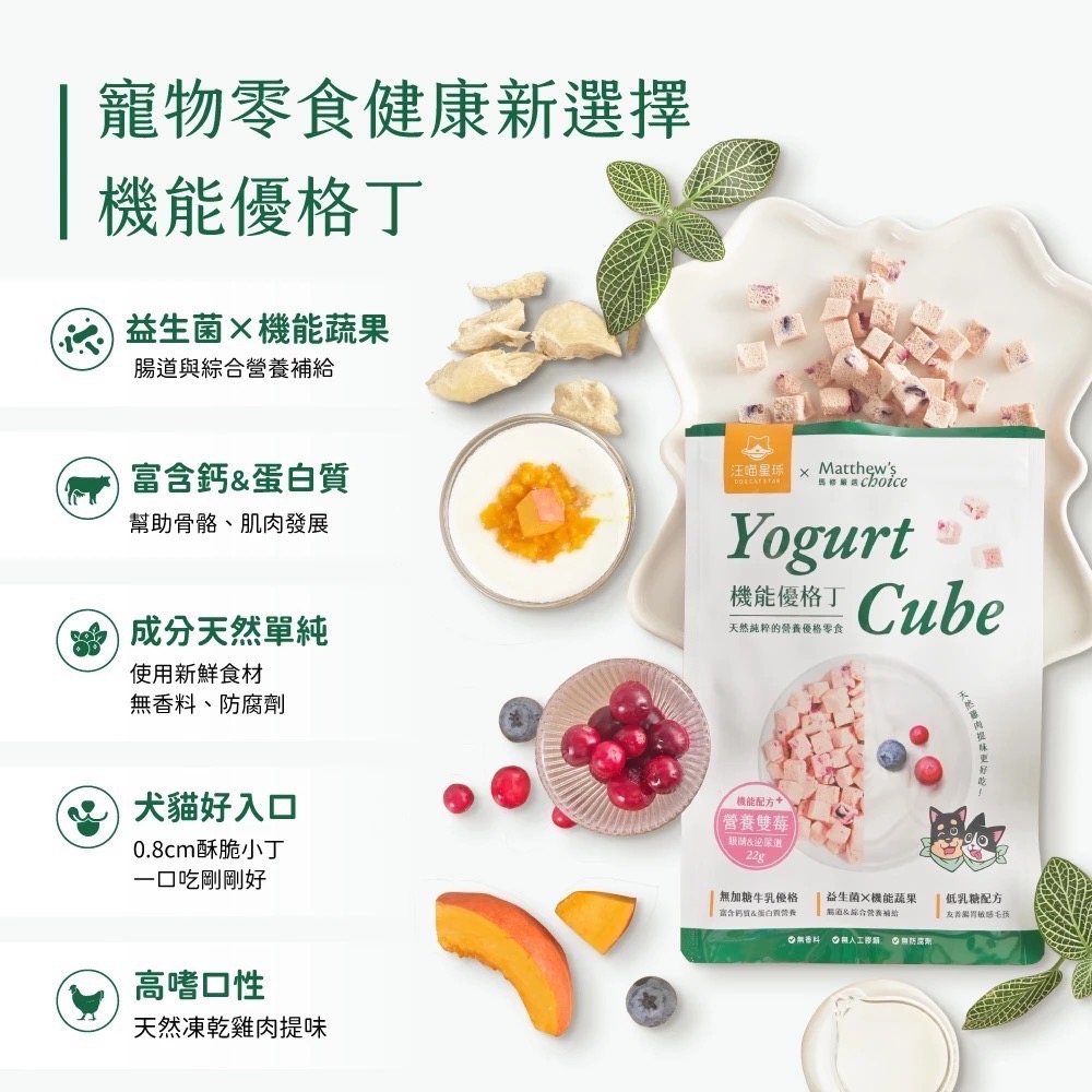 汪喵星球｜馬修嚴選 機能優格丁｜點心，勿取代正餐-細節圖4