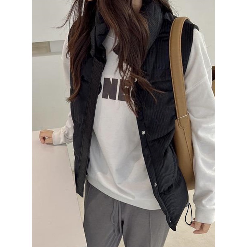 Anita Japan代購 🌸 日本GRL 燈芯絨羽絨背心 立領背心 棉質背心 snk985-細節圖2