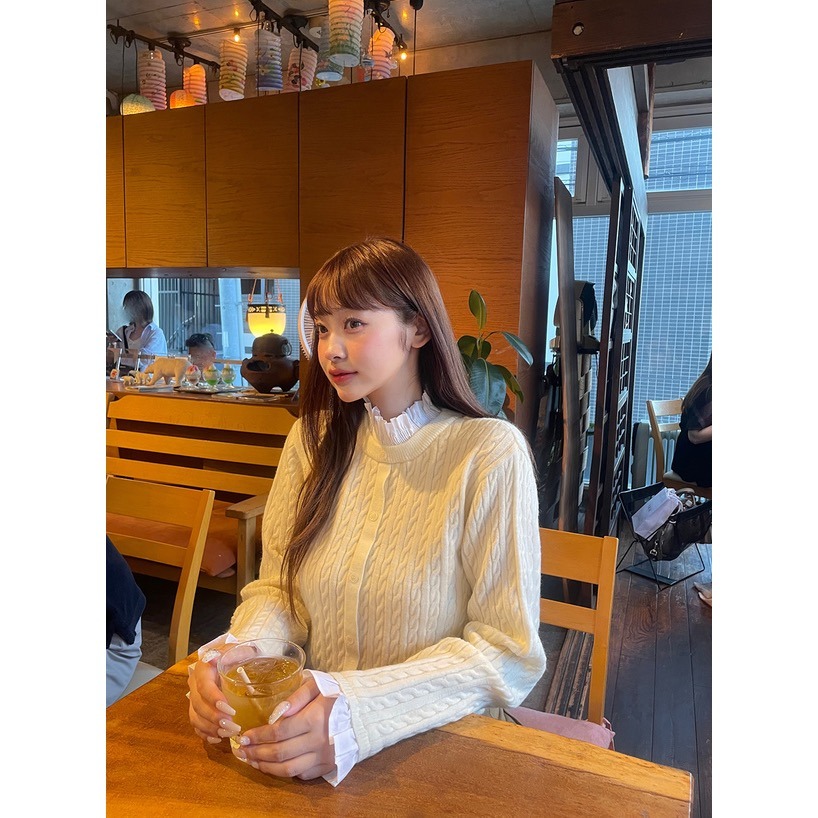 Anita Japan代購 🌸 日本 GRL 氣質甜美 荷葉邊 層次針織上衣 針織 長袖 短版 pm728-細節圖6