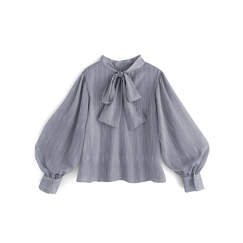 Anita Japan代購 🌸 日本GRL 亮絲感 雪紡背綁帶襯衫 優雅氣質 襯衫 蝴蝶結 OL衫 長袖 tg651-細節圖5