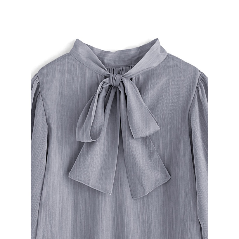 Anita Japan代購 🌸 日本GRL 亮絲感 雪紡背綁帶襯衫 優雅氣質 襯衫 蝴蝶結 OL衫 長袖 tg651-細節圖7