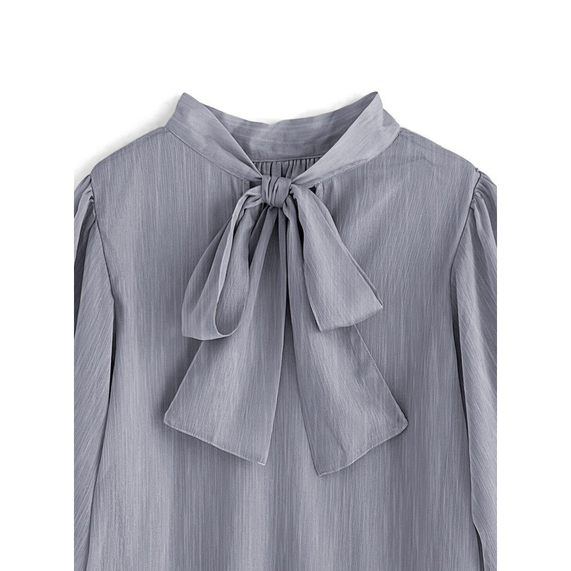 Anita Japan代購 🌸 日本GRL 亮絲感 雪紡背綁帶襯衫 優雅氣質 襯衫 蝴蝶結 OL衫 長袖 tg651-細節圖7