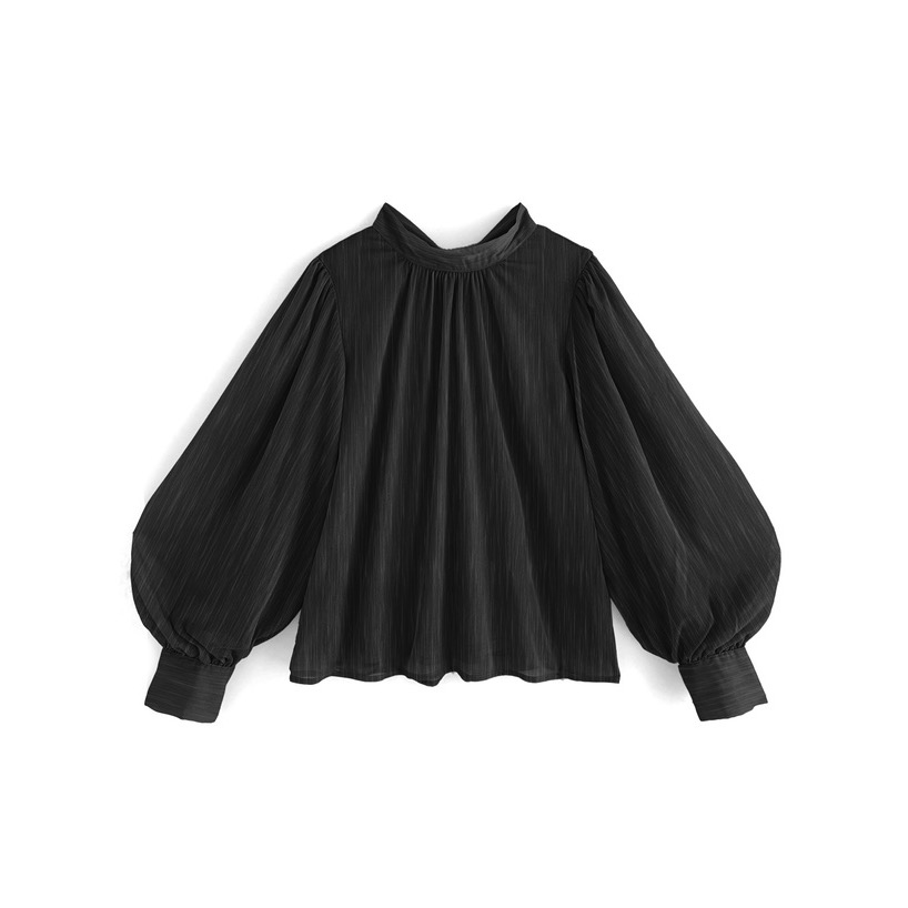 Anita Japan代購 🌸 日本GRL 亮絲感 雪紡背綁帶襯衫 優雅氣質 襯衫 蝴蝶結 OL衫 長袖 tg651-規格圖9