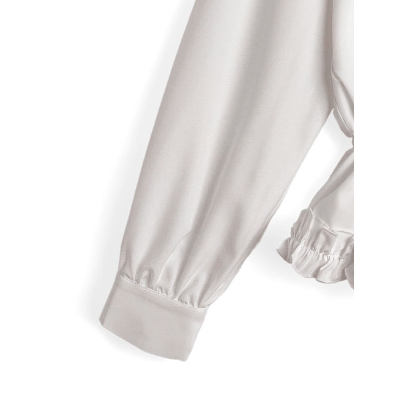 Anita Japan代購 🌸 日本 GRL 甜美荷葉邊 腰部綁帶 襯衫 休閒風 長袖 tu1820-細節圖10