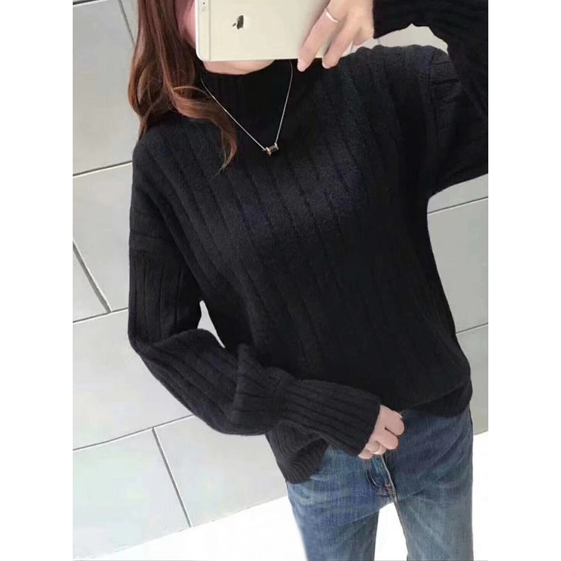 Anita Japan代購 🌸 日本 GRL 簡約休閒 高領羅紋針織上衣 長袖 針織 羅紋 舒適 ab022f-細節圖4