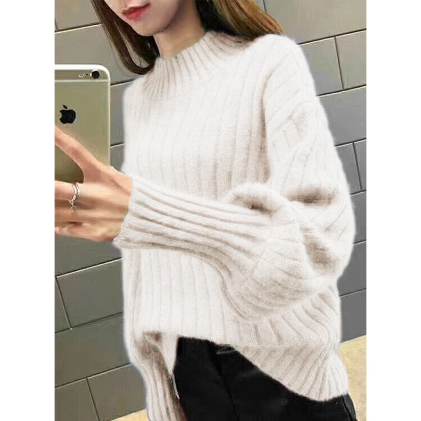 Anita Japan代購 🌸 日本 GRL 簡約休閒 高領羅紋針織上衣 長袖 針織 羅紋 舒適 ab022f-細節圖8