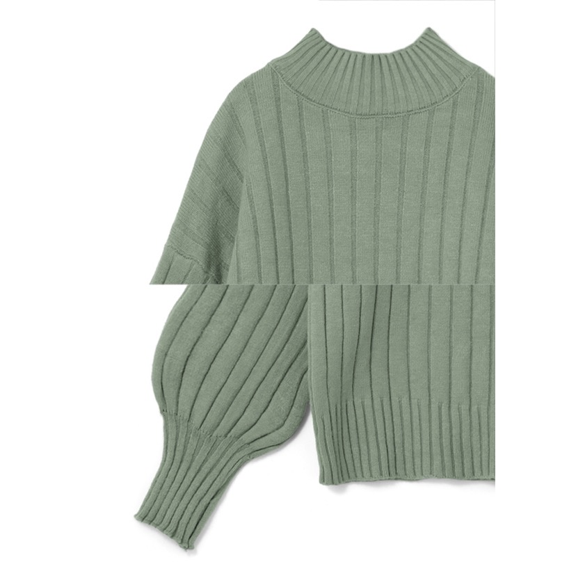 Anita Japan代購 🌸 日本 GRL 簡約休閒 高領羅紋針織上衣 長袖 針織 羅紋 舒適 ab022f-細節圖10