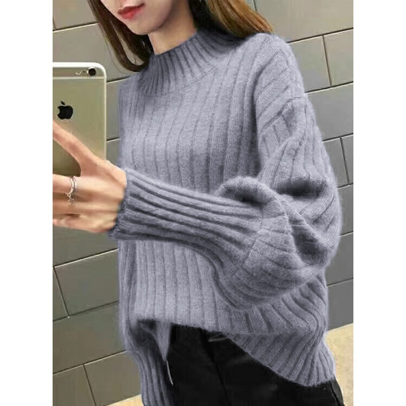 Anita Japan代購 🌸 日本 GRL 簡約休閒 高領羅紋針織上衣 長袖 針織 羅紋 舒適 ab022f-細節圖3