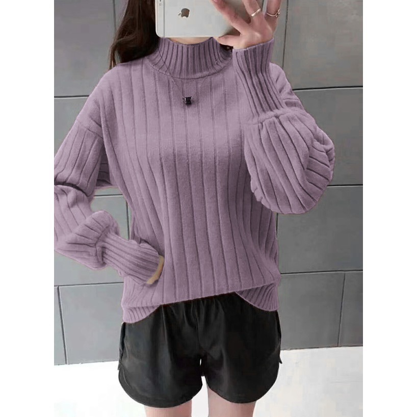 Anita Japan代購 🌸 日本 GRL 簡約休閒 高領羅紋針織上衣 長袖 針織 羅紋 舒適 ab022f-細節圖5