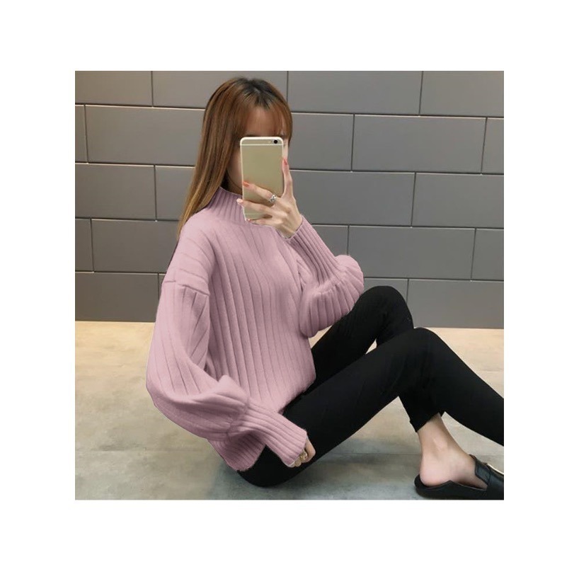 Anita Japan代購 🌸 日本 GRL 簡約休閒 高領羅紋針織上衣 長袖 針織 羅紋 舒適 ab022f-細節圖9