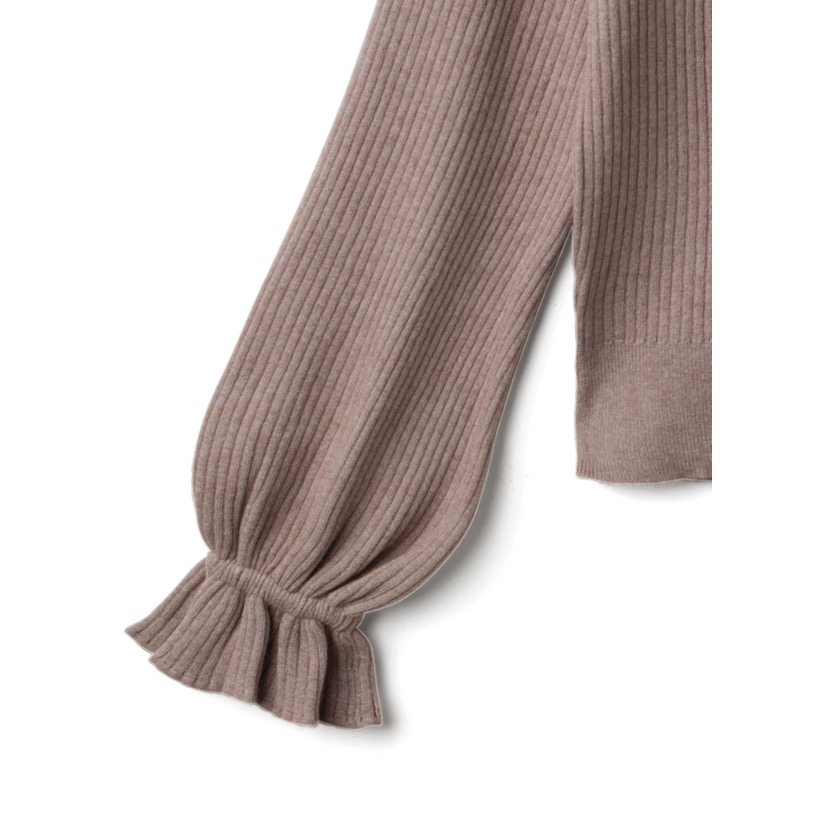 Anita Japan代購 🌸 日本GRL 氣質 荷葉領糖果袖針織上衣 甜美 針織 長袖 mb1088-細節圖8