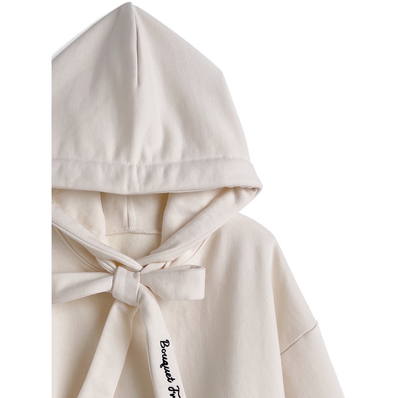 Anita Japan代購 🌸 日本 GRL 綁帶短版帽T 刺繡荷葉邊 長袖 休閒 甜美 ze978-細節圖6