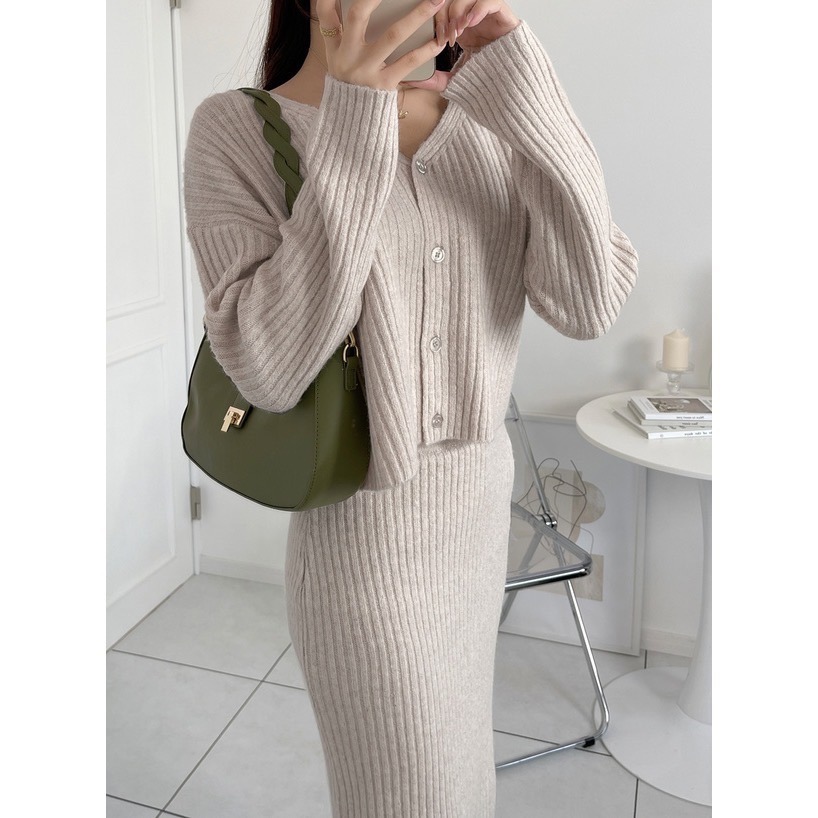 Anita Japan代購 🌸 日本GRL 前後2Way開衫 緊身裙針織套裝 長裙 洋裝 窄裙 mb1501-細節圖4