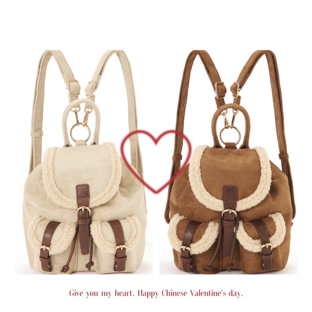 Anita Japan代購 🌸 日本 GRL 秋冬款 2Way毛絨 絨面革後背包 包包 tr1150-細節圖10