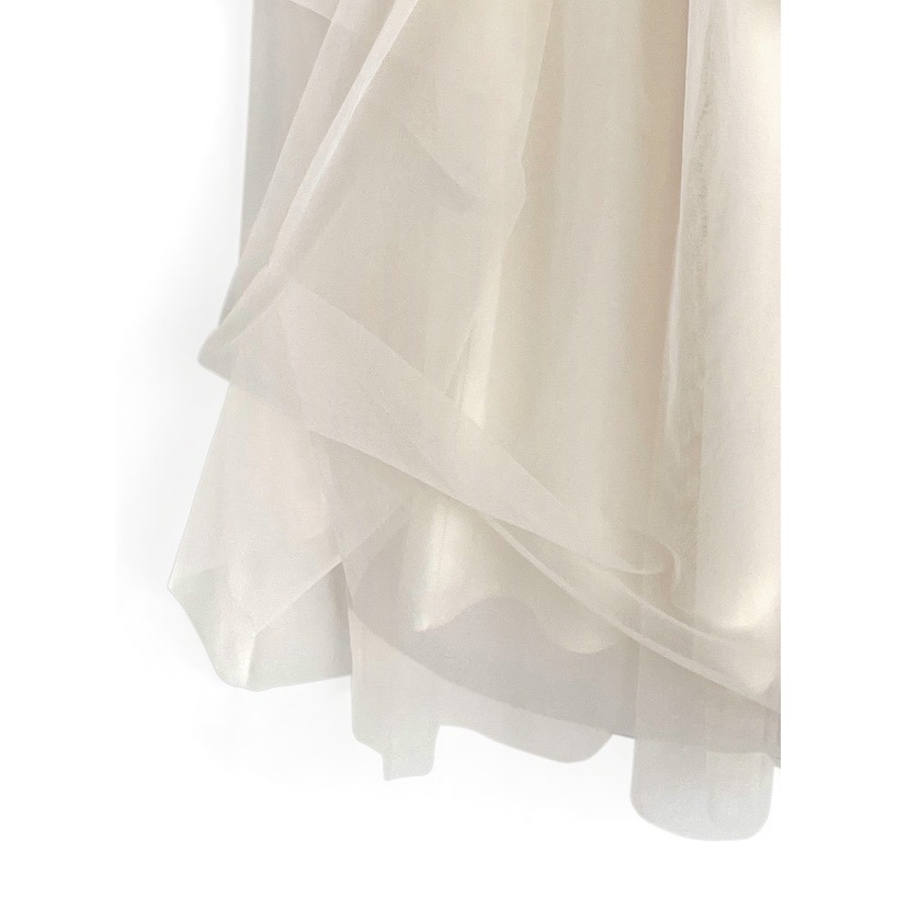 Anita Japan代購 🌸 日本 GRL 甜美 豐盈薄紗喇叭長裙 層次薄紗 長裙 薄紗 層次 dk1550-細節圖8