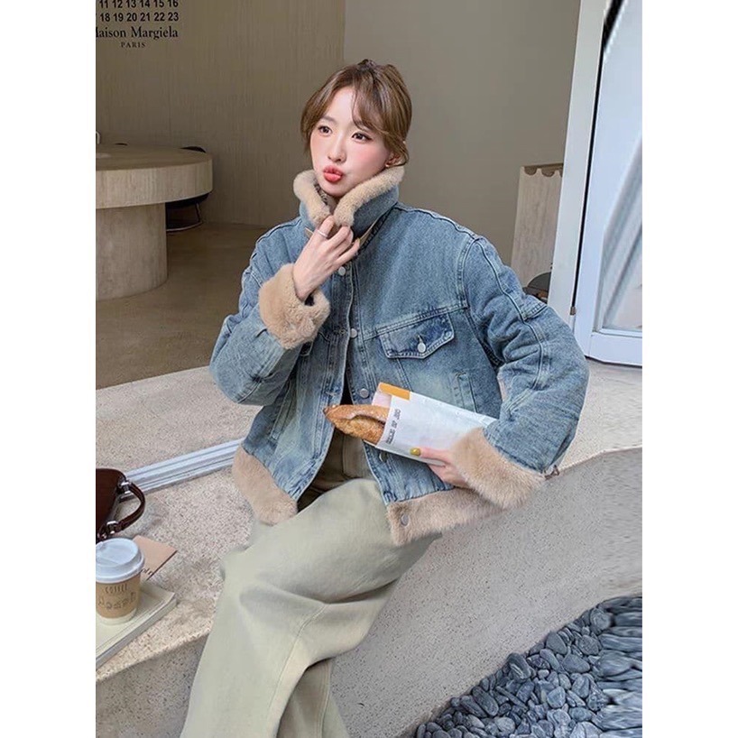 Anita Japan代購 🌸 日本 GRL 2Way毛毛牛仔夾克 可立領 夾克 復古 牛仔 gc285-細節圖5