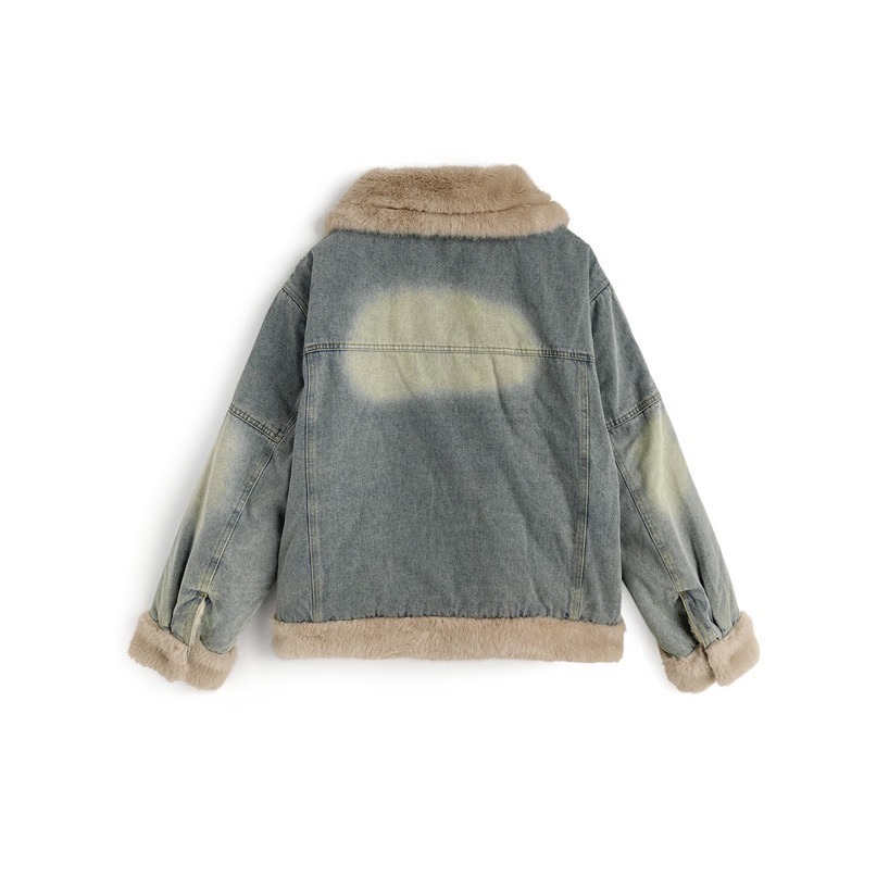 Anita Japan代購 🌸 日本 GRL 2Way毛毛牛仔夾克 可立領 夾克 復古 牛仔 gc285-細節圖8