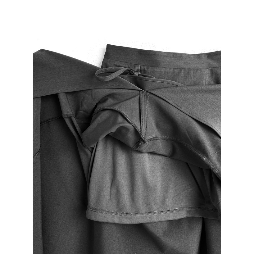 Anita Japan代購 🌸 日本 GRL 氣質簡約 荷葉邊蝴蝶結開衩裙 不規則 荷葉邊 長裙 開衩 ws25-細節圖8