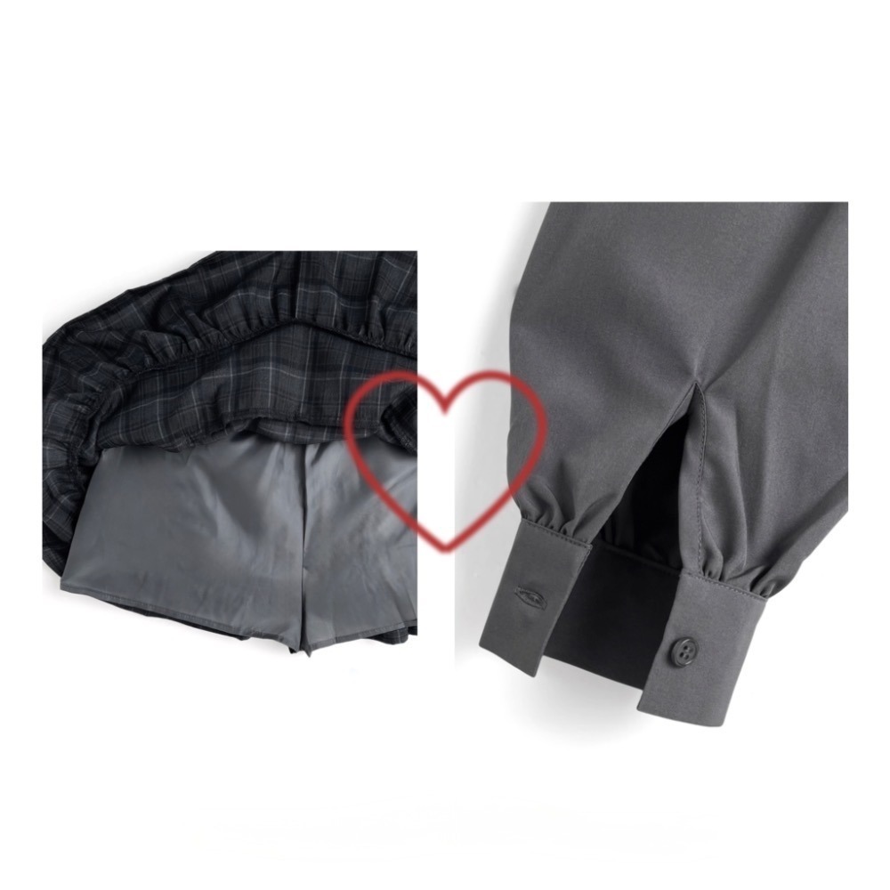 Anita Japan代購 🌸 日本 GRL 學院 格子假兩件式襯衫 格紋層疊迷你裙 套裝 短裙 襯衫 tu1864-細節圖9