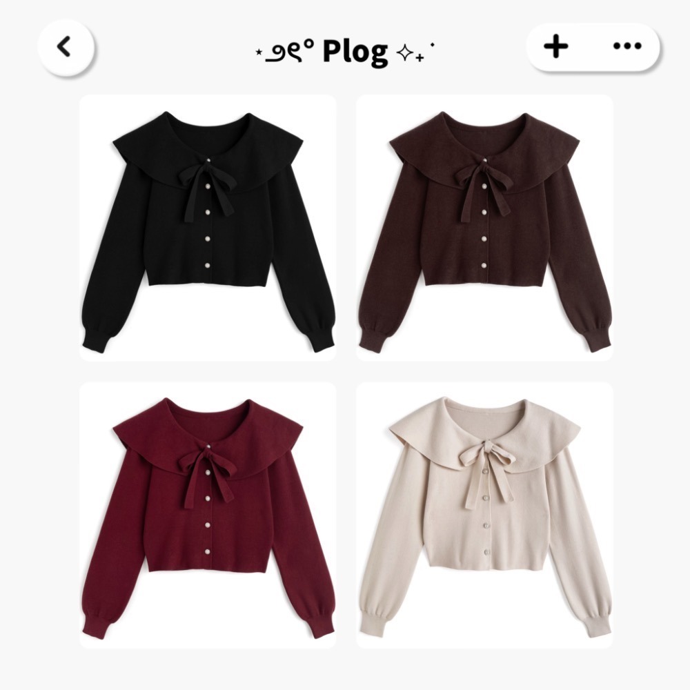 Anita Japan代購 🌸 日本 GRL 甜美復古 綁帶蝴蝶結大領針織 外套 罩衫 針織 mb1624-細節圖10