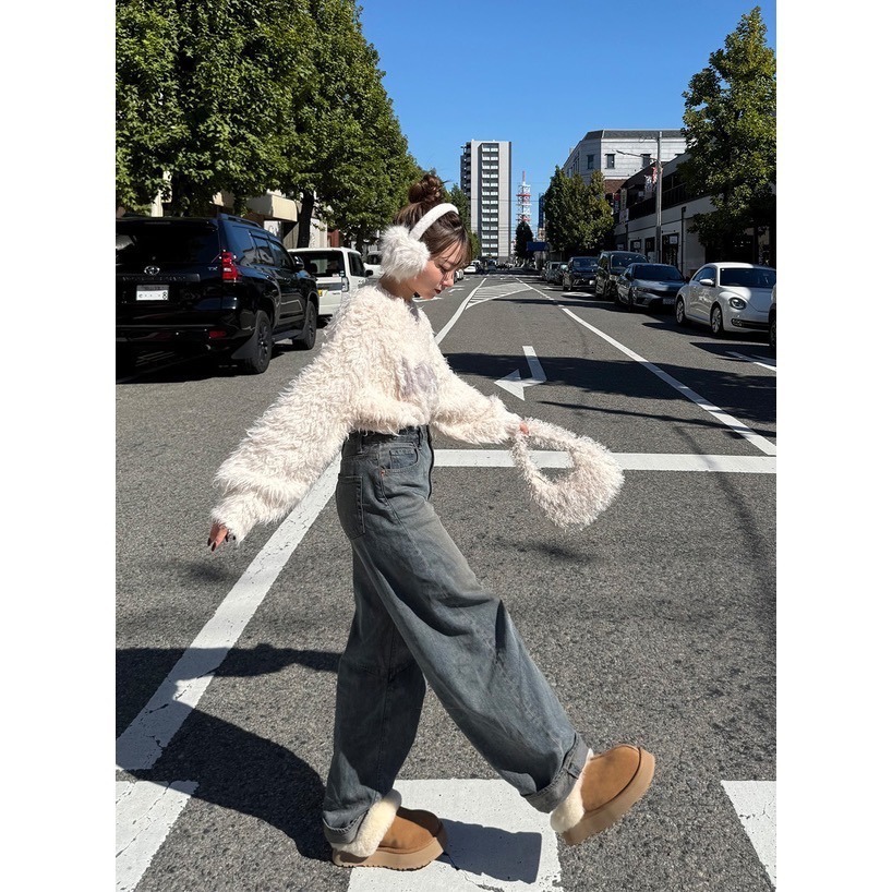 Anita Japan代購 🌸 日本 GRL 舒適便利 厚底毛茸茸拖鞋 外出鞋 居家鞋 拖鞋 zr1089-細節圖4