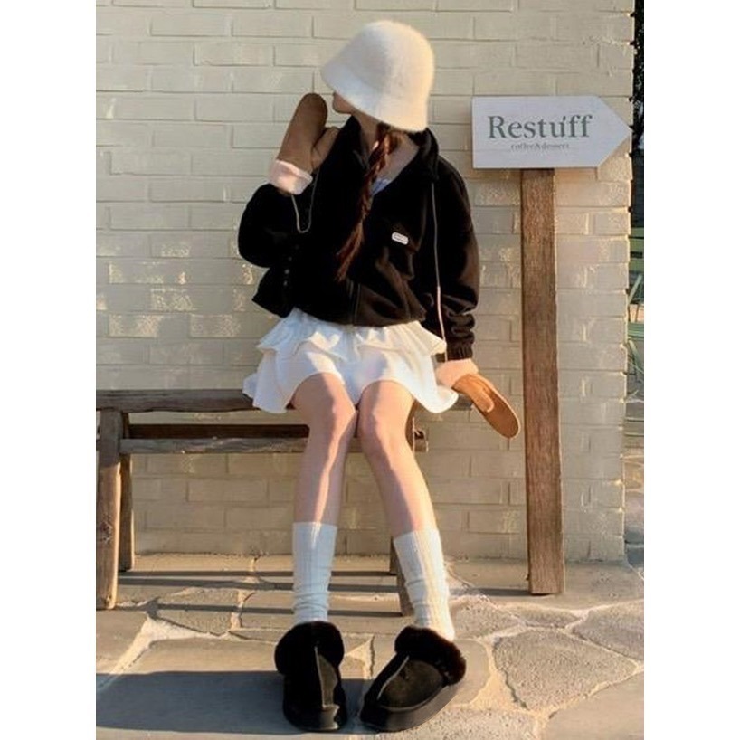 Anita Japan代購 🌸 日本 GRL 舒適便利 厚底毛茸茸拖鞋 外出鞋 居家鞋 拖鞋 zr1089-細節圖6