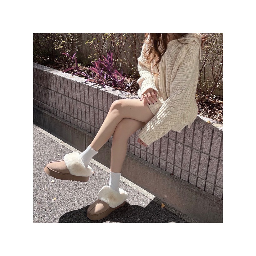 Anita Japan代購 🌸 日本 GRL 舒適便利 厚底毛茸茸拖鞋 外出鞋 居家鞋 拖鞋 zr1089-細節圖9