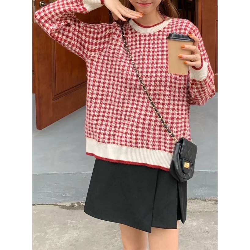 Anita Japan代購 🌸 日本 GRL 休閒 格紋 格子針織上衣 長袖 針織 毛衣 cu393-細節圖4