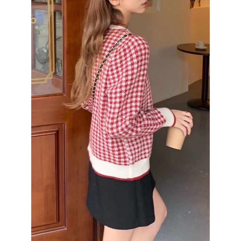 Anita Japan代購 🌸 日本 GRL 休閒 格紋 格子針織上衣 長袖 針織 毛衣 cu393-細節圖5