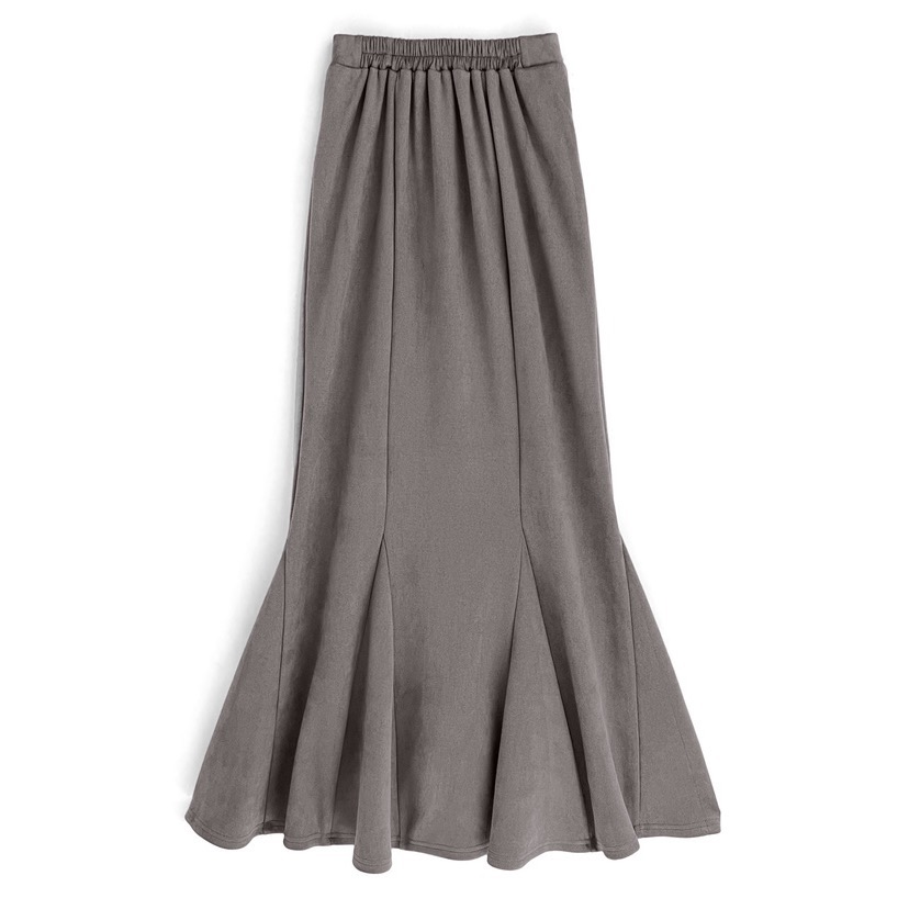 Anita Japan代購 🌸 日本 GRL 麂皮 氣質絨面魚尾裙 長裙 日系魚尾 半身裙 dk930-細節圖9