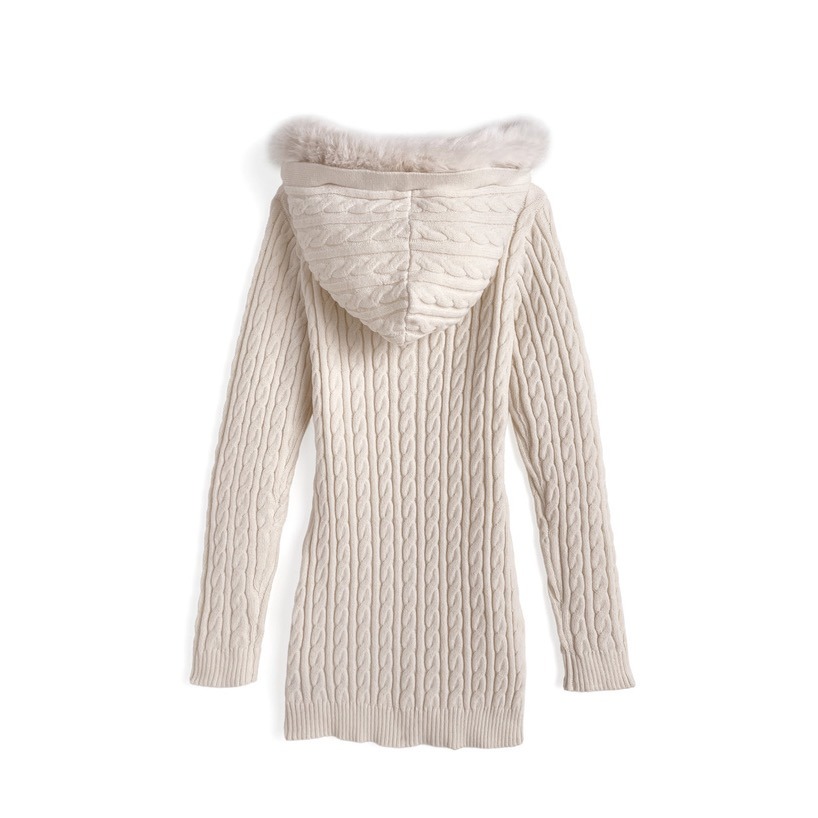 Anita Japan代購 🌸 日本 GRL 毛絨絨 連帽編織針織連身裙 短洋 洋裝 針織 編織 長袖 an1704-細節圖9