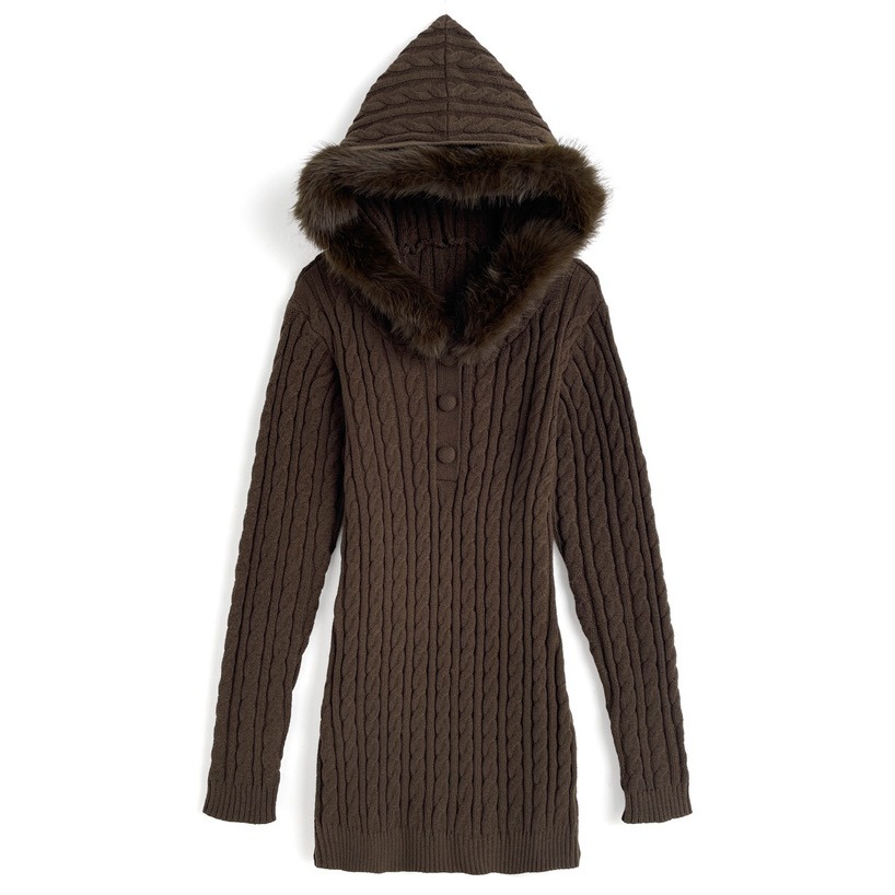 Anita Japan代購 🌸 日本 GRL 毛絨絨 連帽編織針織連身裙 短洋 洋裝 針織 編織 長袖 an1704-規格圖10