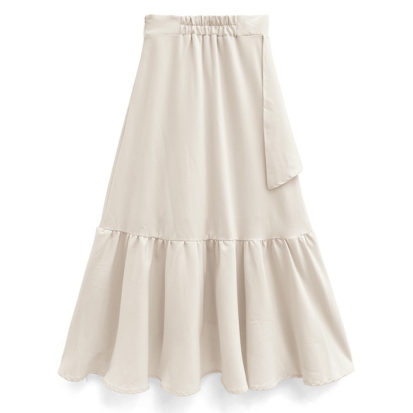 Anita Japan代購 🌸 日本 GRL 氣質簡約 不規則荷葉邊長裙 荷葉邊 長裙 半身裙 ws01-細節圖5