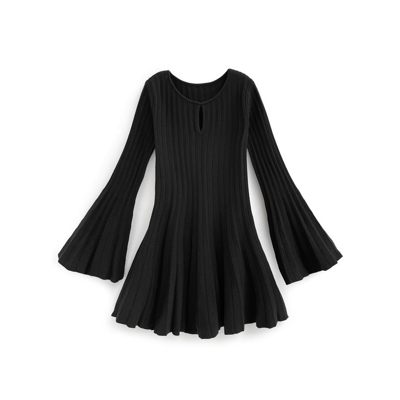 Anita Japan代購 🌸 日本 GRL 甜美優雅 喇叭袖 針織迷你連身裙 長袖 短洋 洋裝 ks034-細節圖4