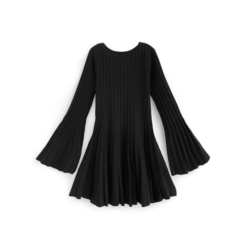 Anita Japan代購 🌸 日本 GRL 甜美優雅 喇叭袖 針織迷你連身裙 長袖 短洋 洋裝 ks034-細節圖5