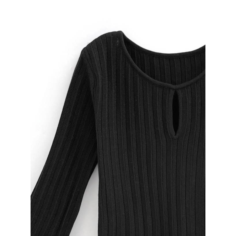 Anita Japan代購 🌸 日本 GRL 甜美優雅 喇叭袖 針織迷你連身裙 長袖 短洋 洋裝 ks034-細節圖6