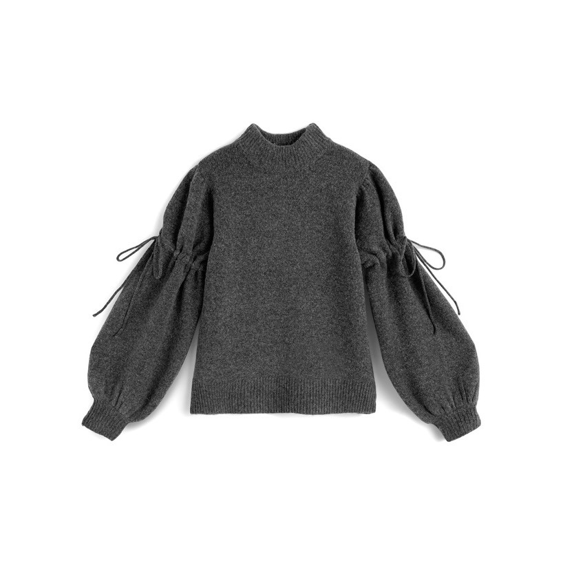 Anita Japan代購 🌸 日本 GRL 甜美糖果袖 豐盈袖綁帶針織 蓬蓬袖 長袖 針織 fo2172-規格圖7