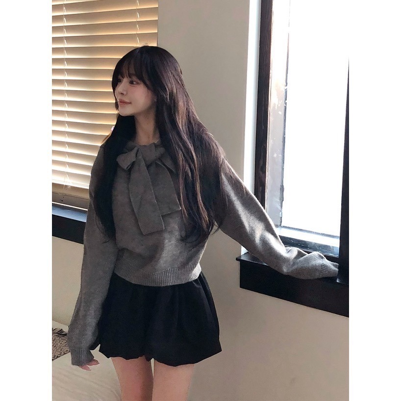 Anita Japan代購 🌸 日本 GRL 休閒百搭 連帽綁帶針織 長袖 針織 連帽 an1925-細節圖2