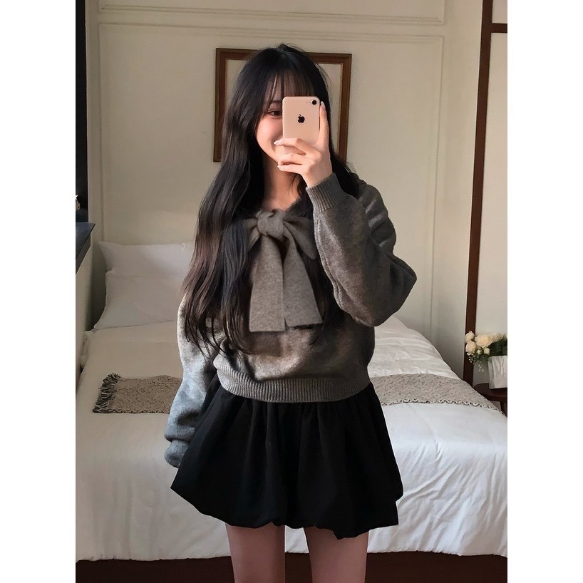 Anita Japan代購 🌸 日本 GRL 休閒百搭 連帽綁帶針織 長袖 針織 連帽 an1925-細節圖4