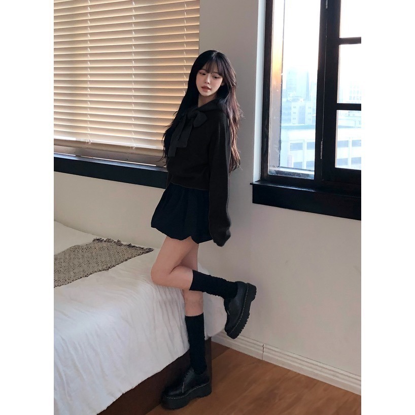 Anita Japan代購 🌸 日本 GRL 休閒百搭 連帽綁帶針織 長袖 針織 連帽 an1925-細節圖5