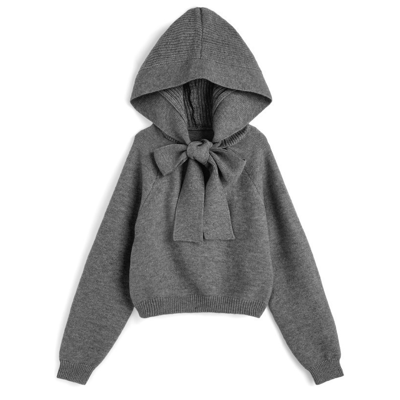 Anita Japan代購 🌸 日本 GRL 休閒百搭 連帽綁帶針織 長袖 針織 連帽 an1925-規格圖11