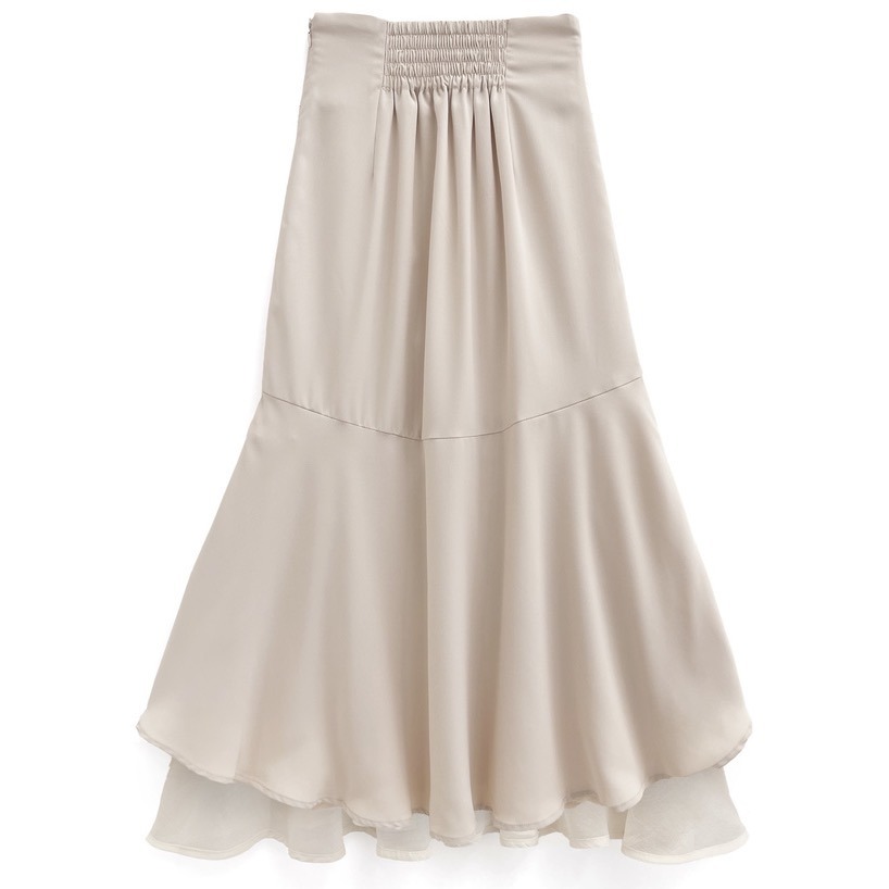 Anita Japan代購 🌸 日本 GRL 不對稱層次裙 不規則長裙 下擺微透感 半身裙 長裙 ws04-細節圖5