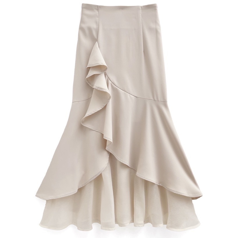 Anita Japan代購 🌸 日本 GRL 不對稱層次裙 不規則長裙 下擺微透感 半身裙 長裙 ws04-規格圖9