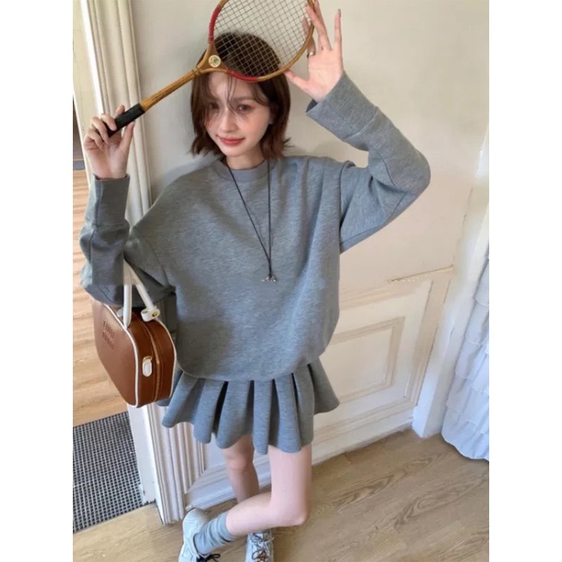 Anita Japan代購 🌸 日本 GRL 休閒俏麗 大蝴蝶結後背上衣 百褶迷你裙 套裝 短裙 at2632-細節圖2